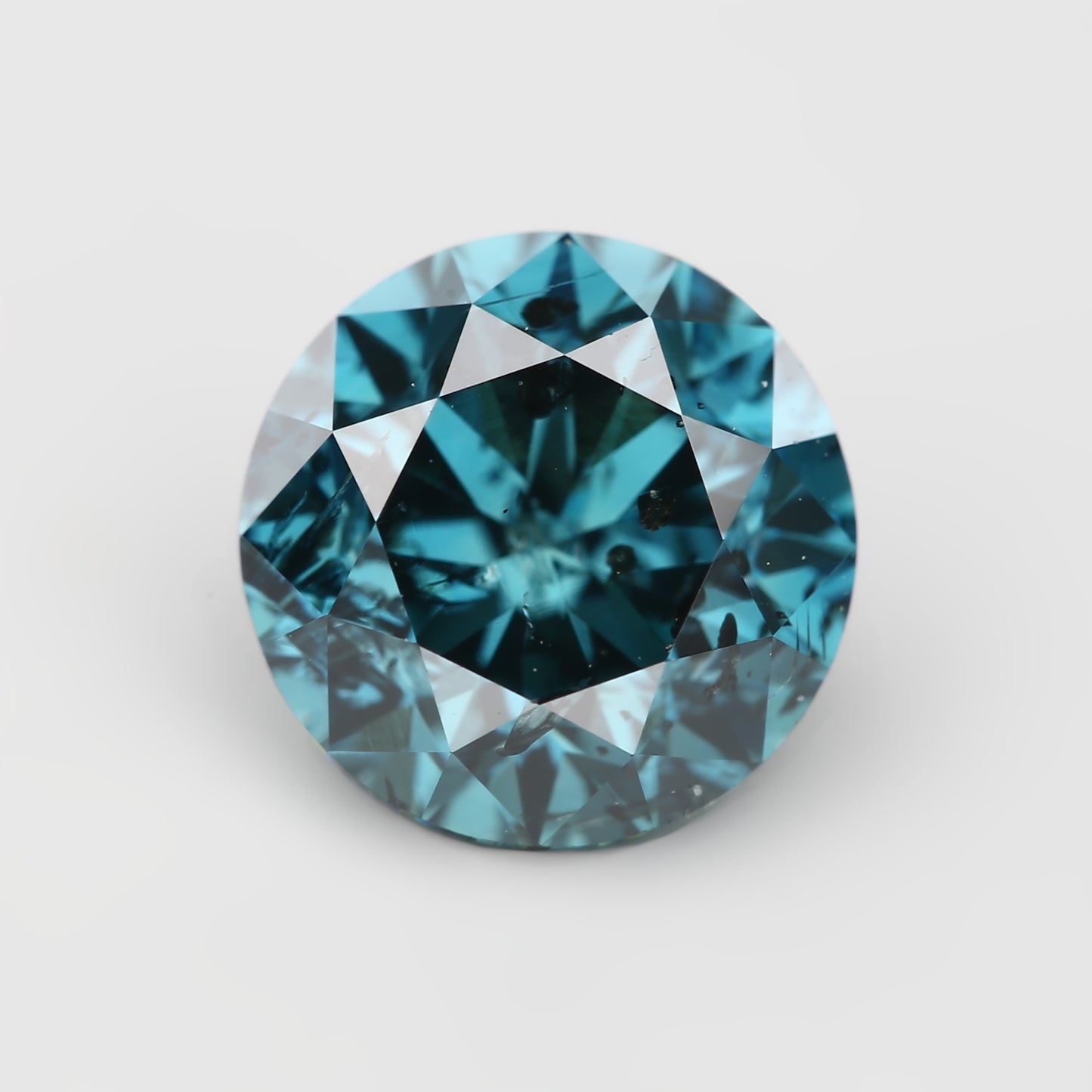 0.81 Carat Fancy Blue Diamond Round Cut Natural Loose Diamond 5.7 MM - Blackdiamond