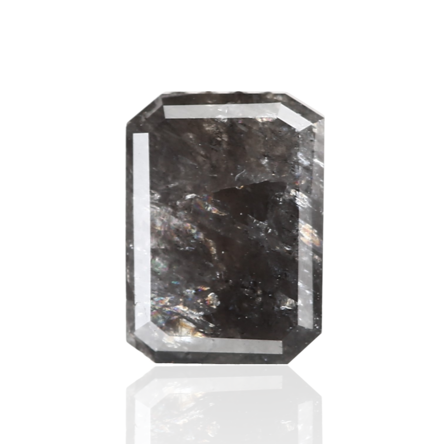 salt and pepper diamond  emerald