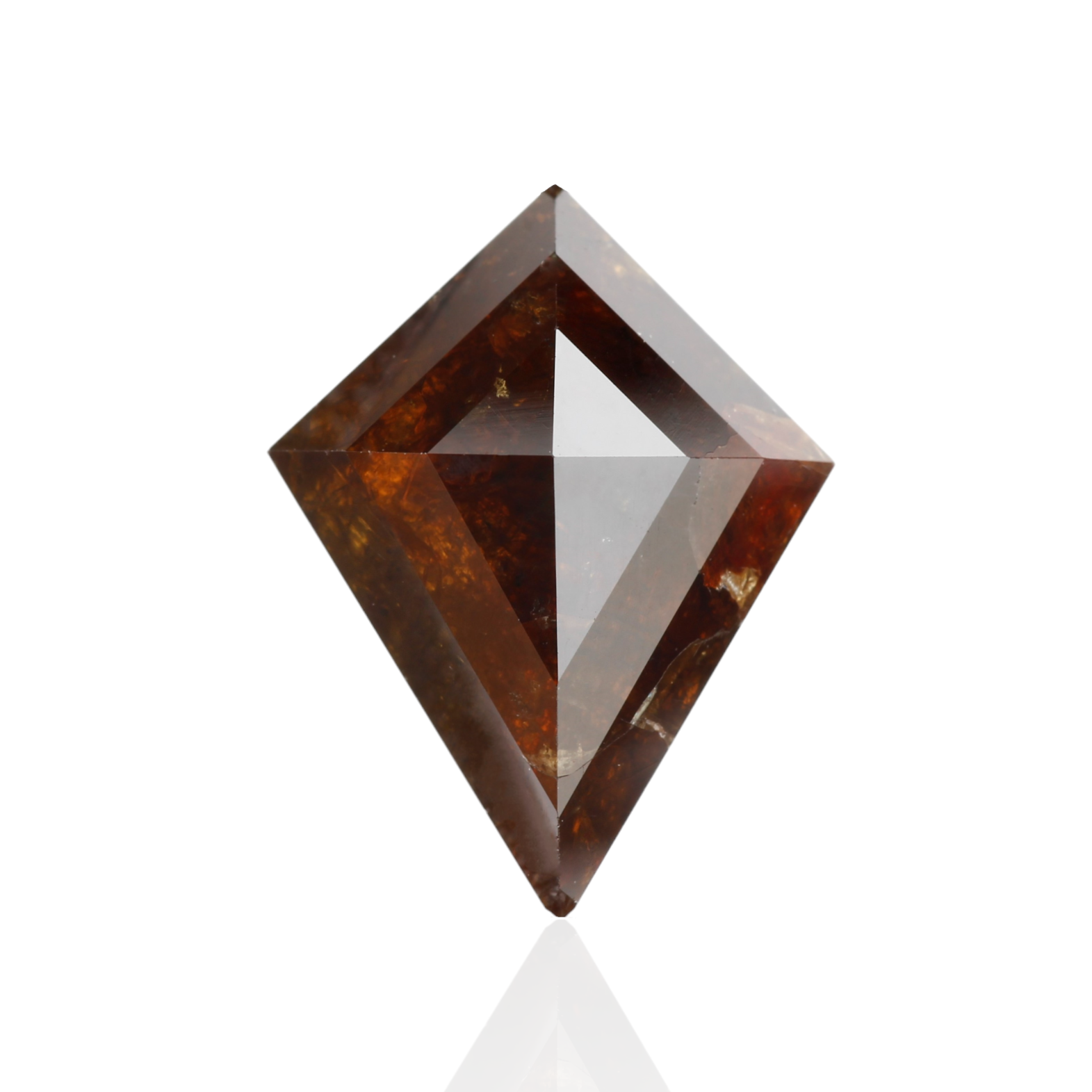 2.91 Carat 12.17 X 9.36 X 4.45 MM Kite Cut Fancy Reddish Brown Salt and Pepper Diamond - Blackdiamond