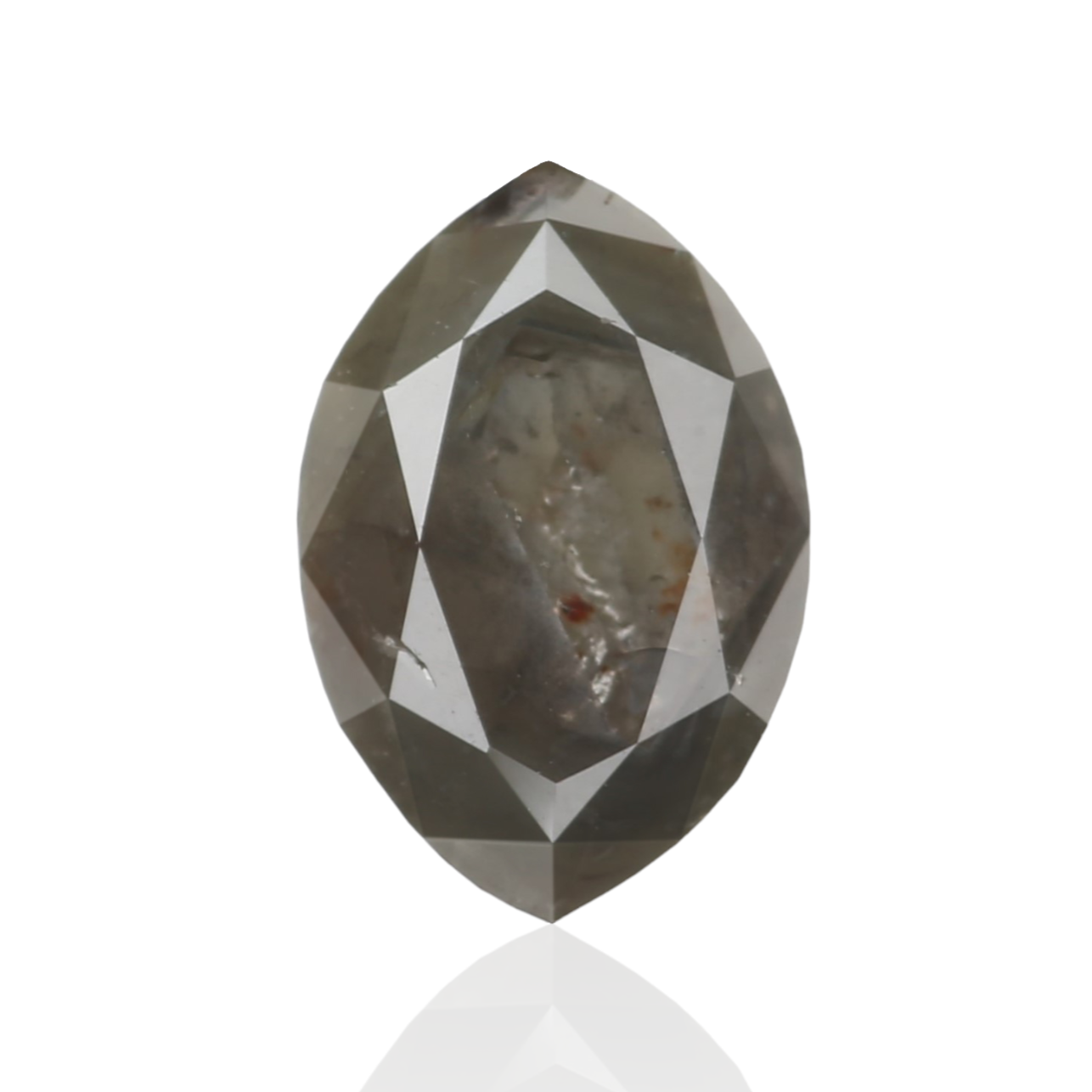 1.04 Carat 8.06 X 5.39 X 3.70 MM Fancy Gray Marquise Shape Brilliant Cut Diamond - Blackdiamond