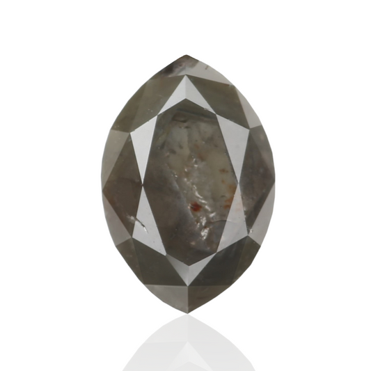 1.04 Carat 8.06 X 5.39 X 3.70 MM Fancy Gray Marquise Shape Brilliant Cut Diamond