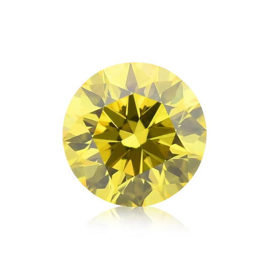 FANCY YELLOW DIAMOND FOR ROUND BRILLIANT CUT DIAMOND RING
