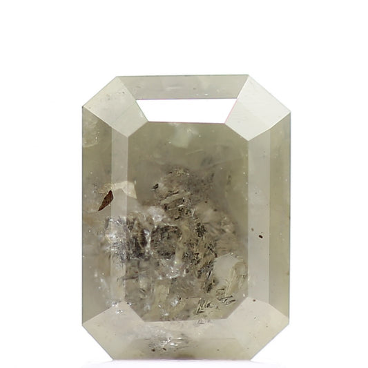 1.83 Carat Natural Emerald Rustic Gray Loose Diamond 7.94 MM