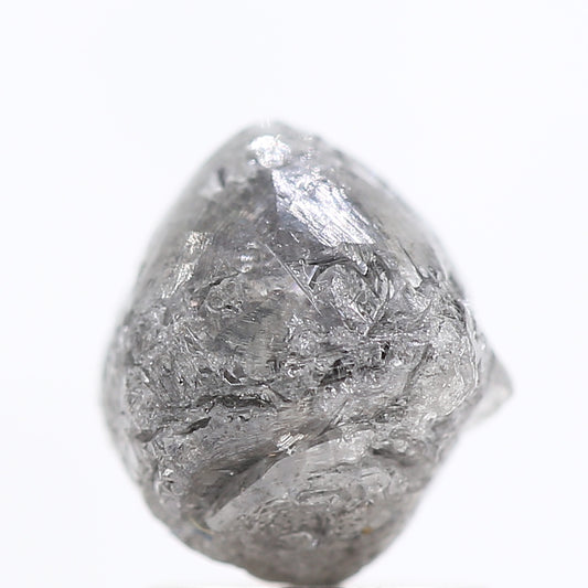 2.45 Carat Fancy Gray Octahedron Raw Rough Natural Diamond 7.50 MM - Blackdiamond