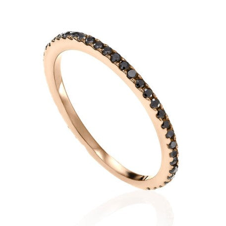 Most Eternity Black Diamond Band 14k Rose Gold - Blackdiamond