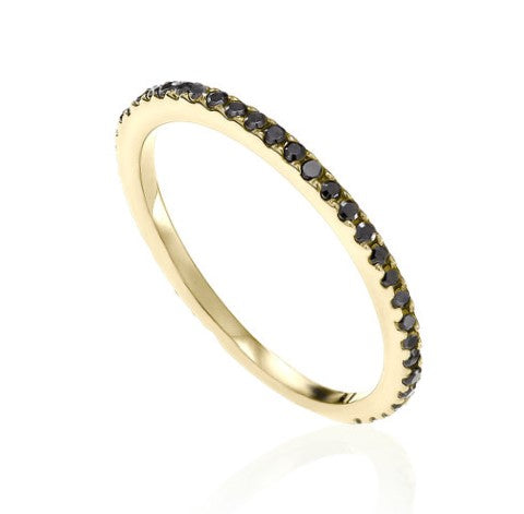 Most Eternity Black Diamond Band 14k Rose Gold - Blackdiamond