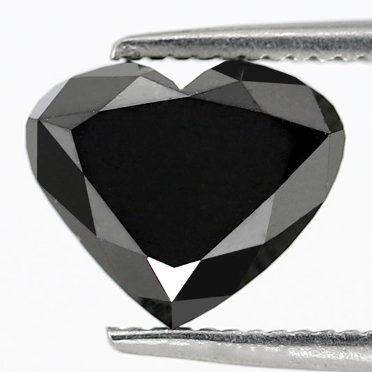 1.89 Carat Heart Shape Black Loose Natural AAA Quality Diamond For Conflict Free Engagement ring