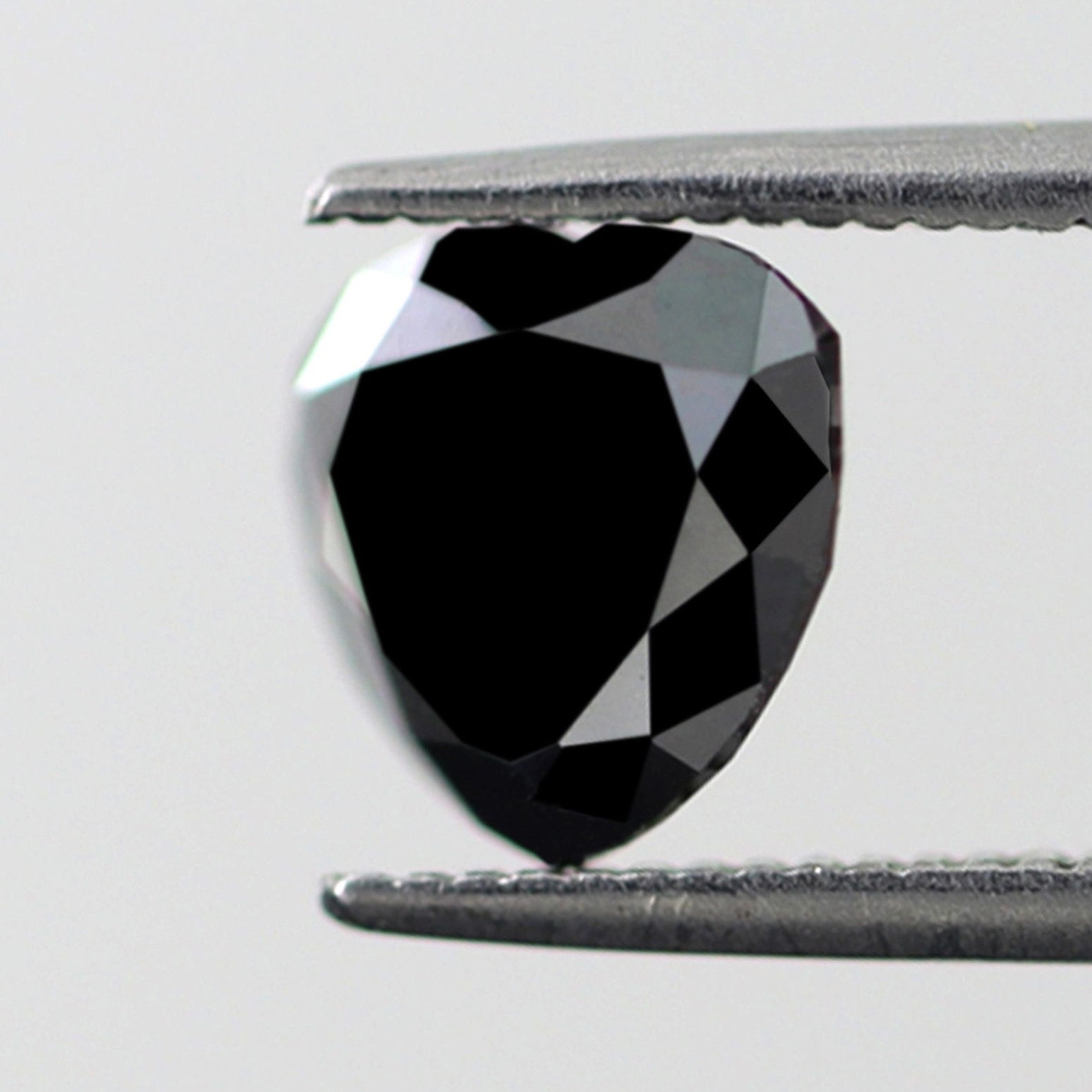 Loose Natural Heart Shape Diamond 1.74 Carat Black Enhanced Color Conflict Free Black Diamond For Vintage Style Engagement Ring - Blackdiamond