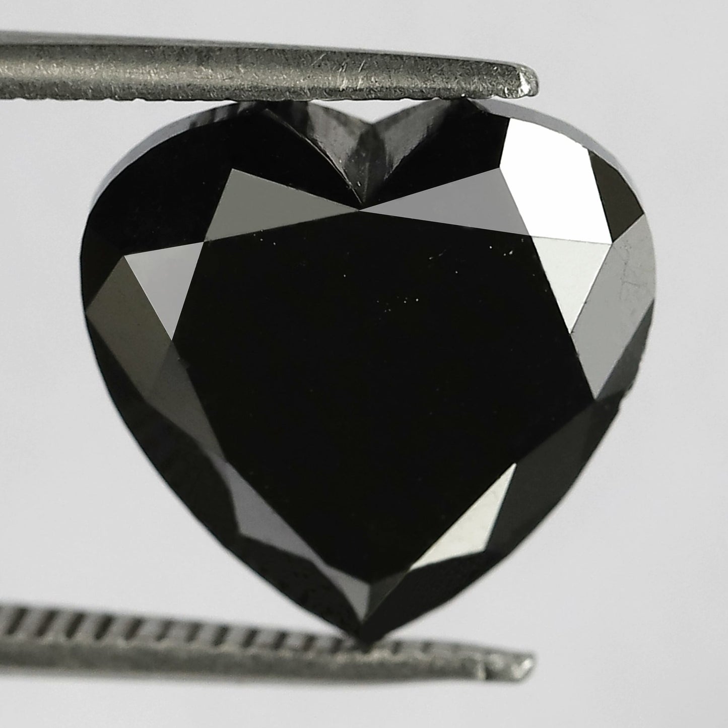 1.50 Carat Beautiful Heart Shape Diamond Treated Black Color Diamond Loose Natural Diamond For Making Unique Proposal Ring - Blackdiamond