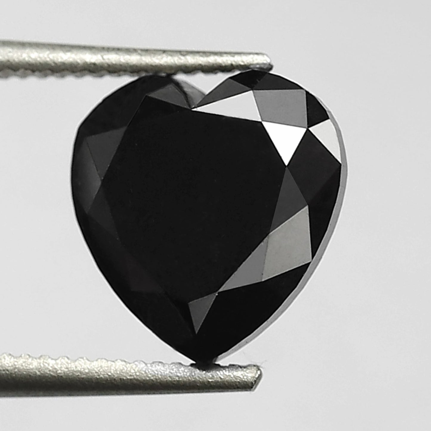 1.83 Carat Heart Shape loose Black Diamond 7 MM Natural Diamond Heart Shape For Engagement Ring - Blackdiamond