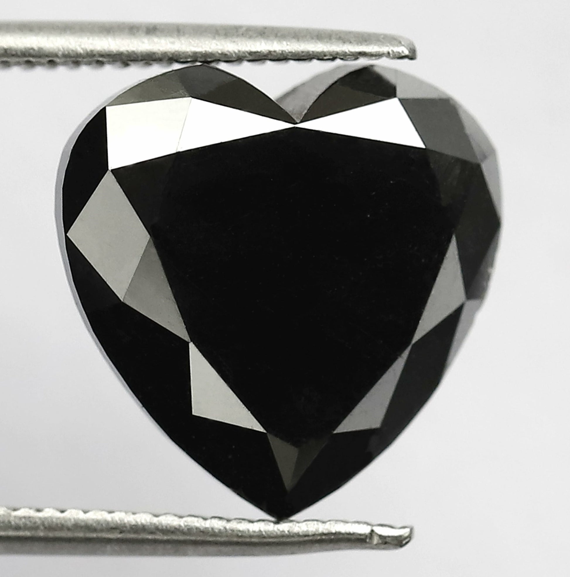 1.50 Carat Beautiful Heart Shape Diamond Treated Black Color Diamond Loose Natural Diamond For Making Unique Proposal Ring - Blackdiamond