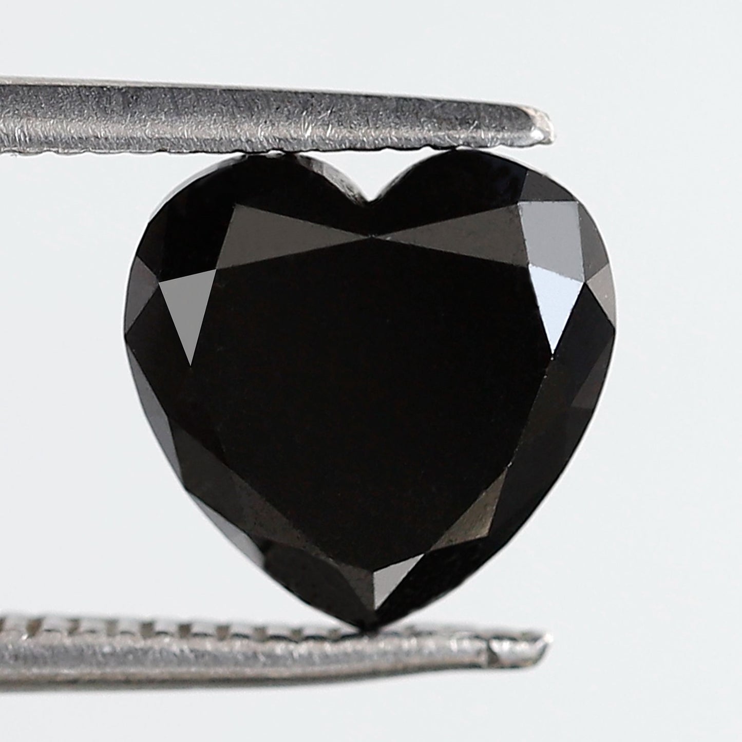 2.29 Carat Heart Shape AAA Quality Black Diamond 8 MM Black Color Natural Loose Diamond For Engagement Ring 14k - Blackdiamond