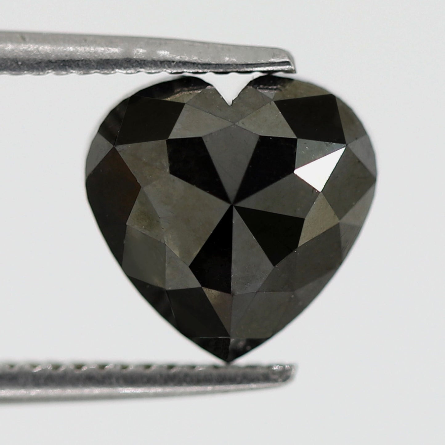 2.64 Carat Heart Shape Rose Cut 8 MM Enhanced Loose Natural Faceted Diamond Ideal For Making Body Piercing Jewelry - Blackdiamond