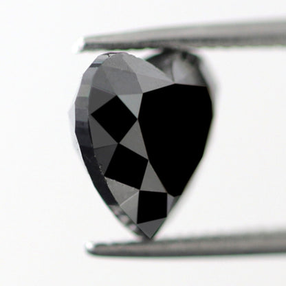 Loose Natural Jet Black Color Diamond 2.44 Carat Heart Brilliant Shape Ethically Sourced Black Diamond Custom Engagement Ring - Blackdiamond