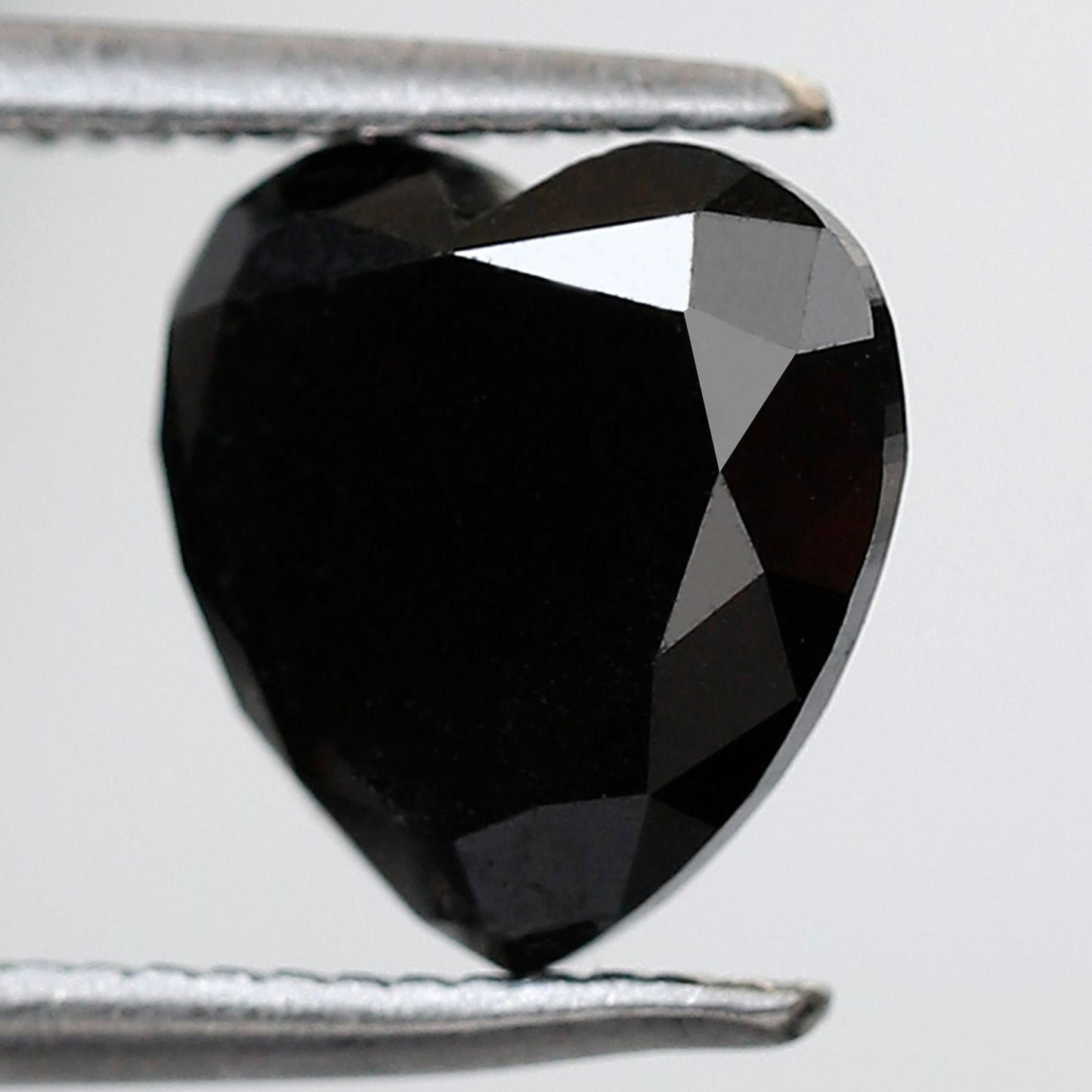 2.29 Carat Heart Shape AAA Quality Black Diamond 8 MM Black Color Natural Loose Diamond For Engagement Ring 14k - Blackdiamond