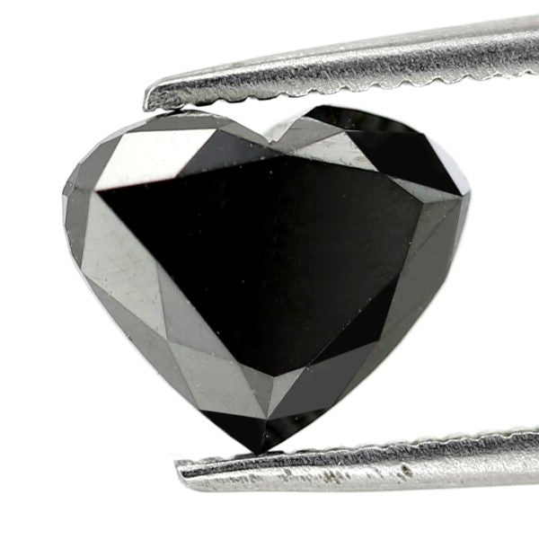 1.89 Carat Heart Shape Black Loose Natural AAA Quality Diamond For Conflict Free Engagement ring - Blackdiamond