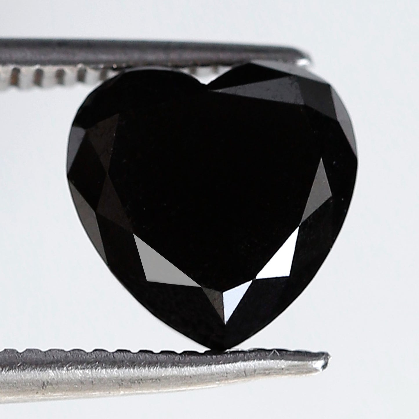 2.29 Carat Heart Shape AAA Quality Black Diamond 8 MM Black Color Natural Loose Diamond For Engagement Ring 14k - Blackdiamond