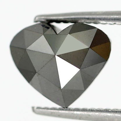 1.89 Carat Heart Shape Black Loose Natural AAA Quality Diamond For Conflict Free Engagement ring - Blackdiamond