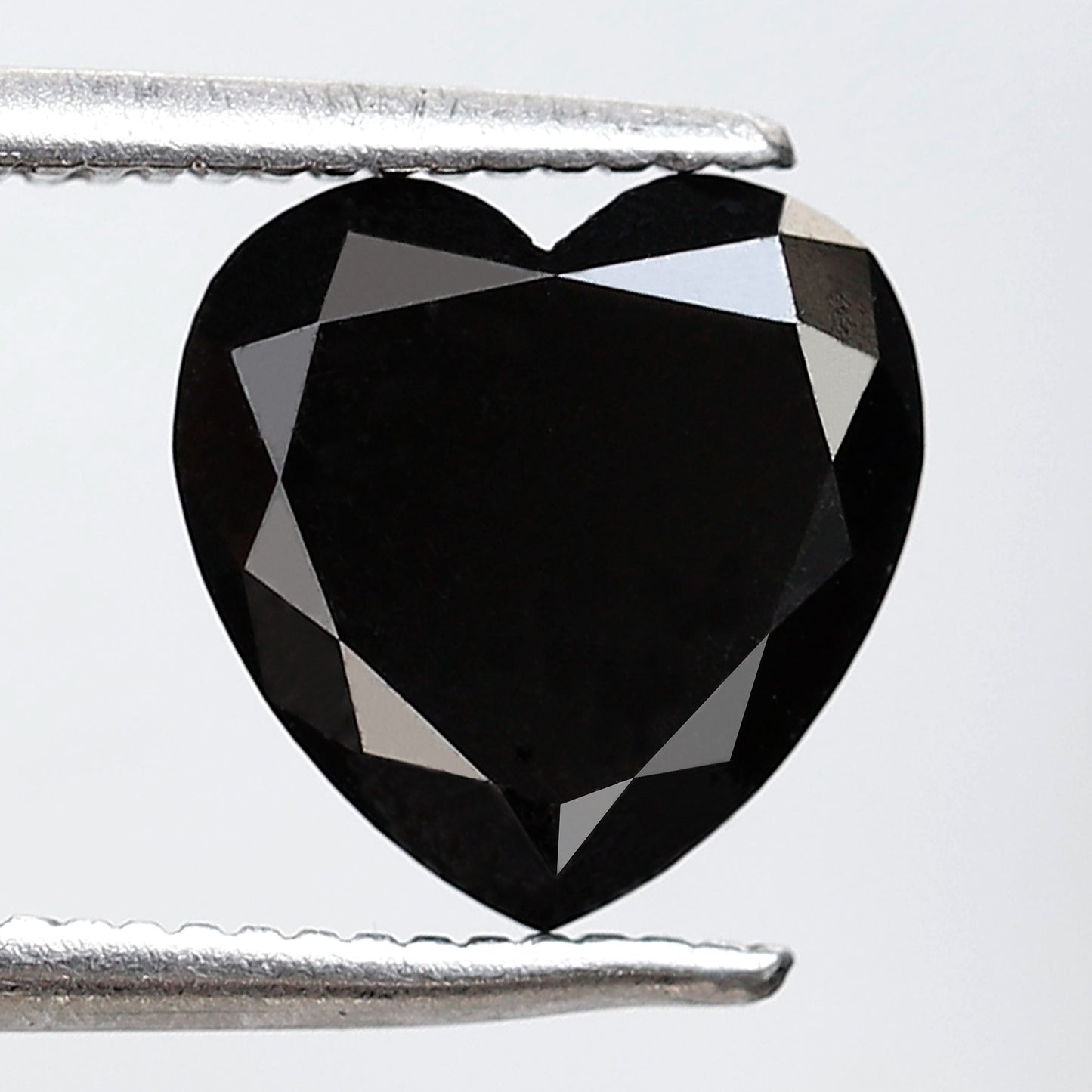 2.29 Carat Heart Shape AAA Quality Black Diamond 8 MM Black Color Natural Loose Diamond For Engagement Ring 14k - Blackdiamond