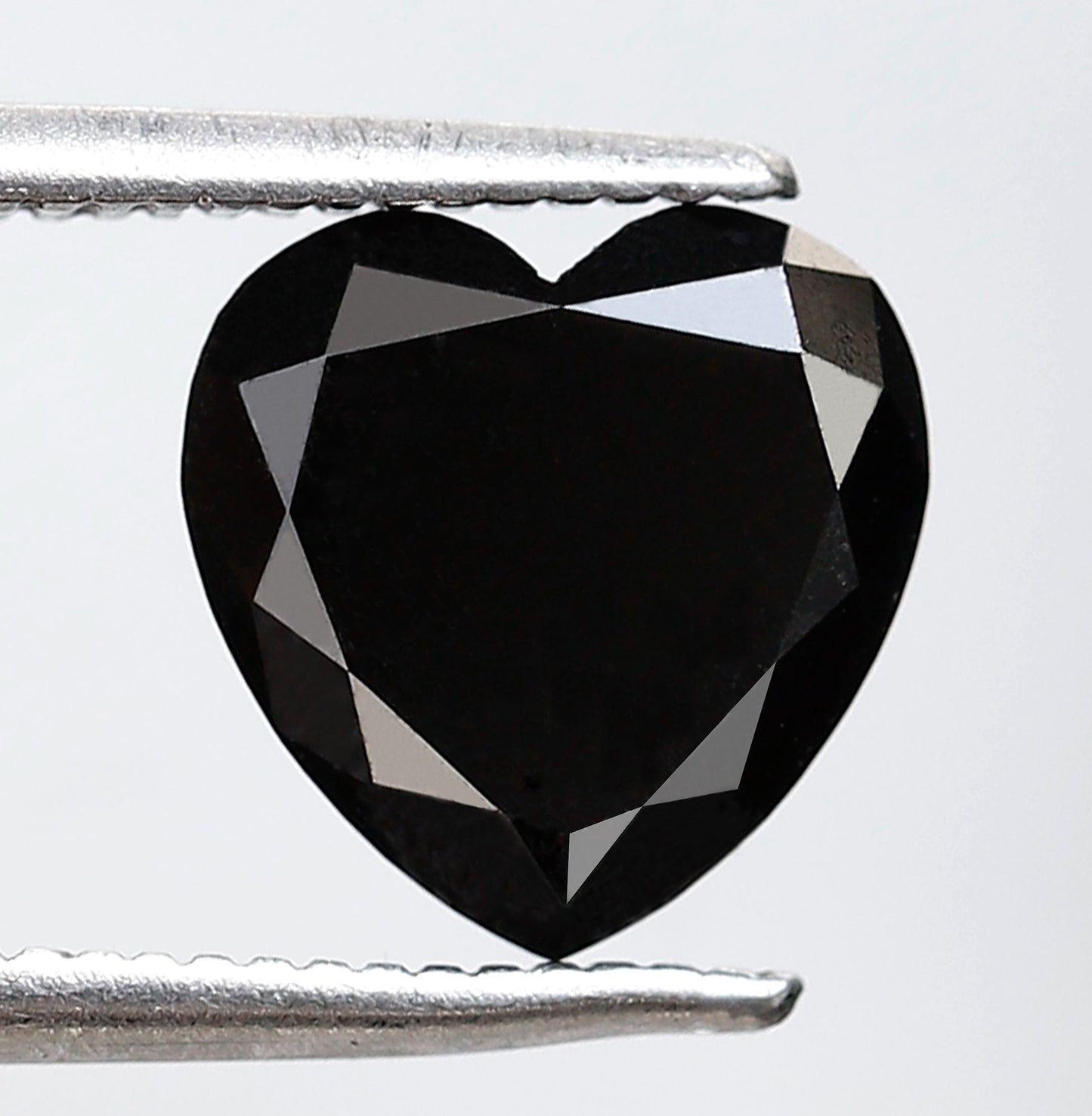 2.29 Carat Heart Shape AAA Quality Black Diamond 8 MM Black Color Natural Loose Diamond For Engagement Ring 14k - Blackdiamond