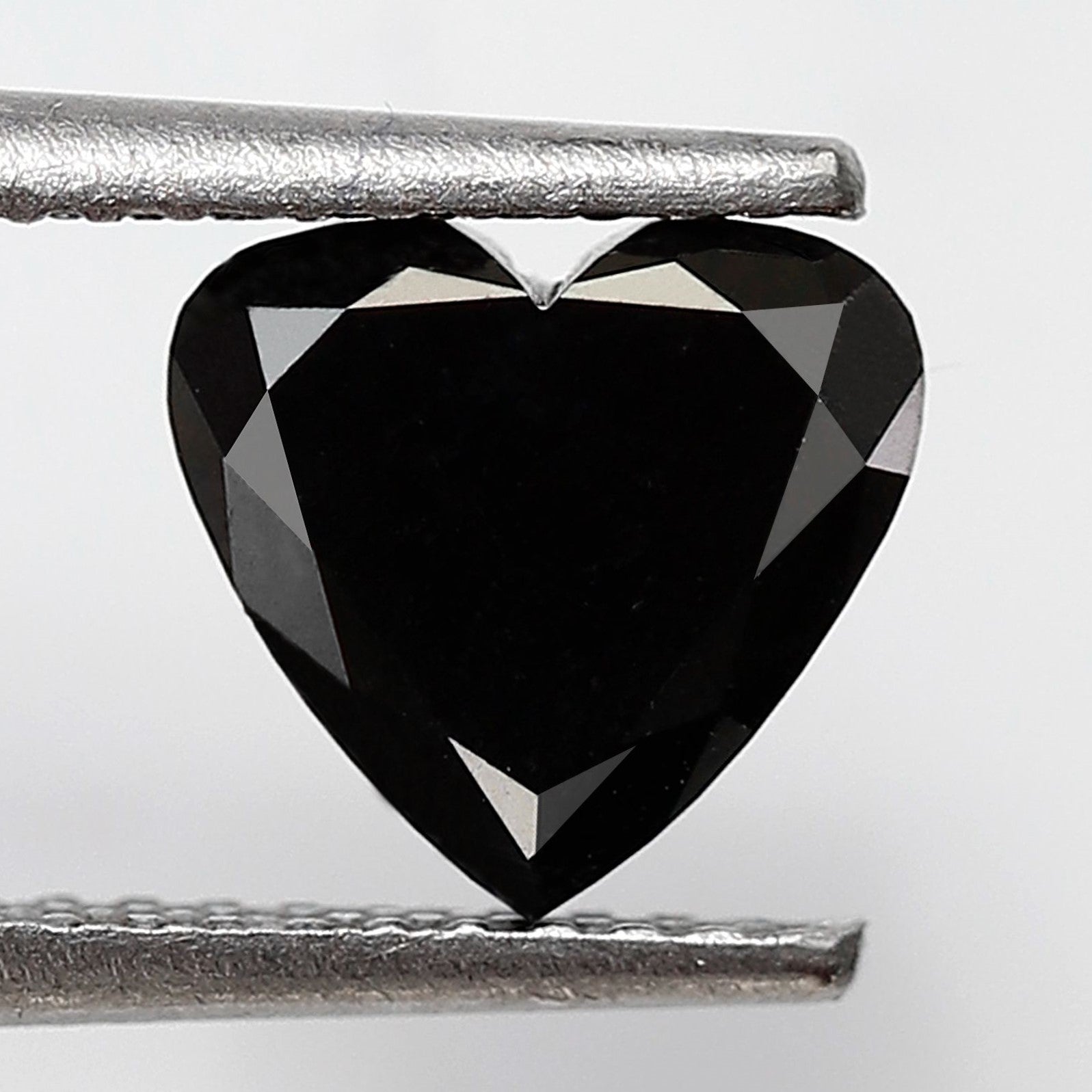 1.36 Carat 7 MM Perfect Heart Shape Rose Cut Faceted Treated Black AAA quality Loose Natural Diamond Perfect Custom Design Pendant Ring - Blackdiamond