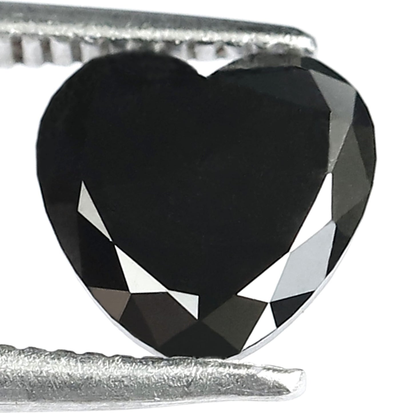 1.19 Carat 7 MM Loose Heart Shape Brilliant Cut Diamond AAA Quality Fancy Black Diamond Gift For Her - Blackdiamond