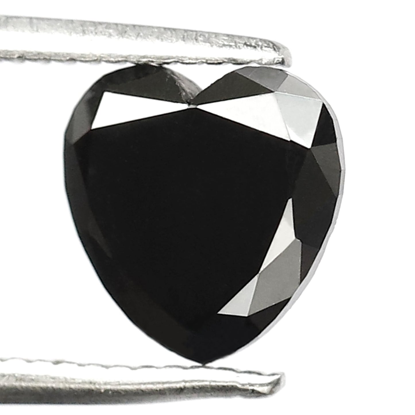 1.19 Carat 7 MM Loose Heart Shape Brilliant Cut Diamond AAA Quality Fancy Black Diamond Gift For Her - Blackdiamond