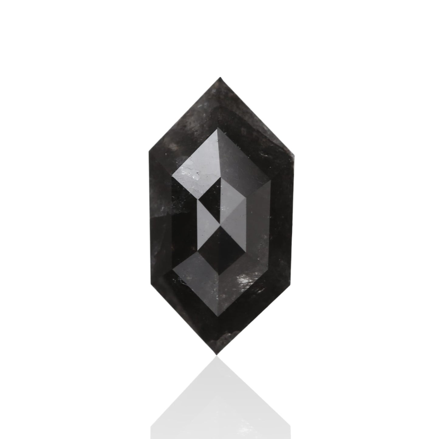 1.32 Carat 9.36 X 4.90 X 3.40 MM Salt and Pepper Hexagon Shape Black Natural Loose Diamond - Blackdiamond