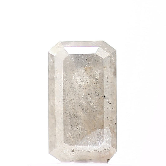 0.60 Carat Natural Icy Gray Emerald Loose Salt and Pepper Diamond
