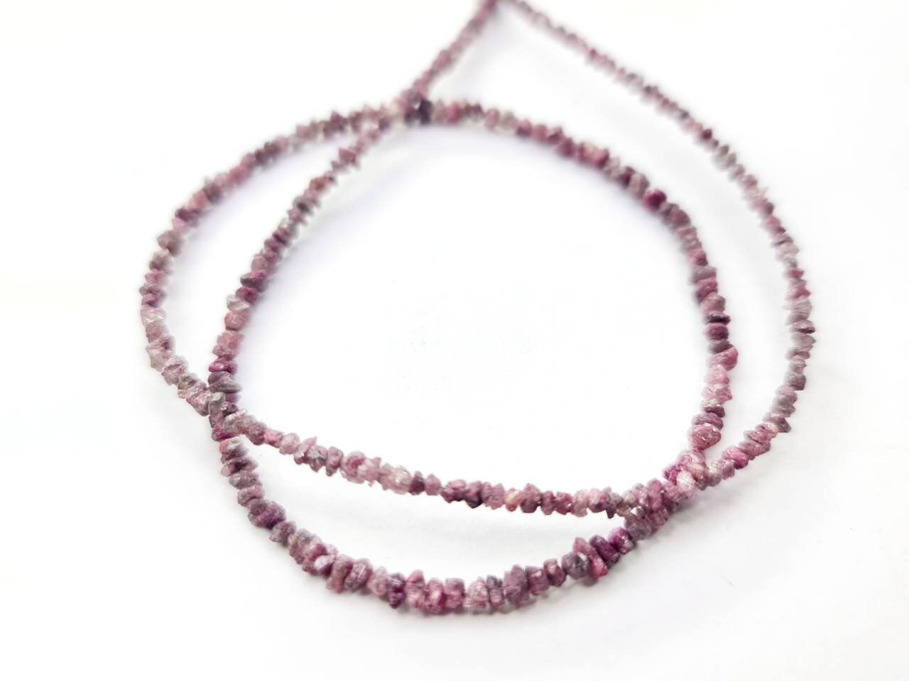 20 Carat Natural Pink Rough Diamond Beads 16" Strand Necklace Uncut Diamond Beads