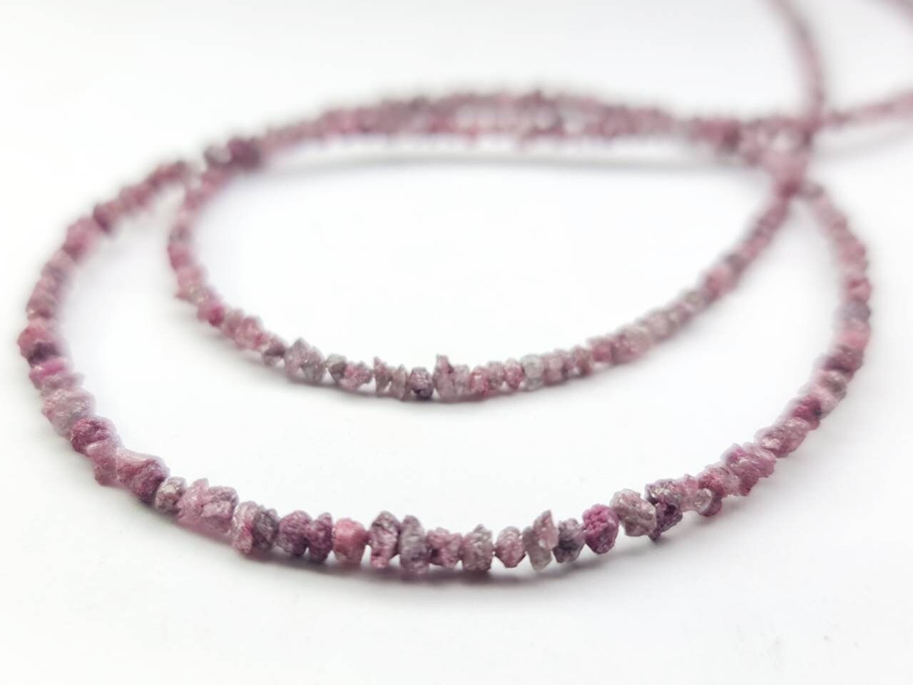 20 Carat Natural Pink Rough Diamond Beads 16" Strand Necklace Uncut Diamond Beads