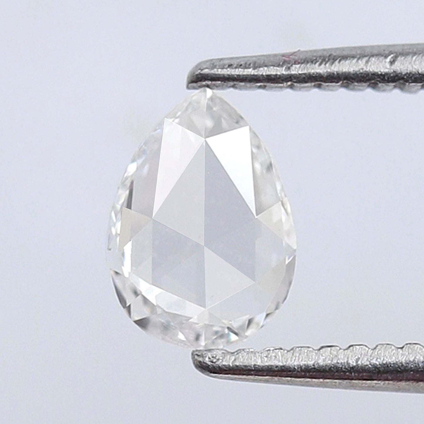 0.37 Carat White Pear Rose Cut EF Color VS Clarity Diamond