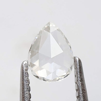 0.29 Carat White Pear Rose Cut Diamond FG VS Clarity