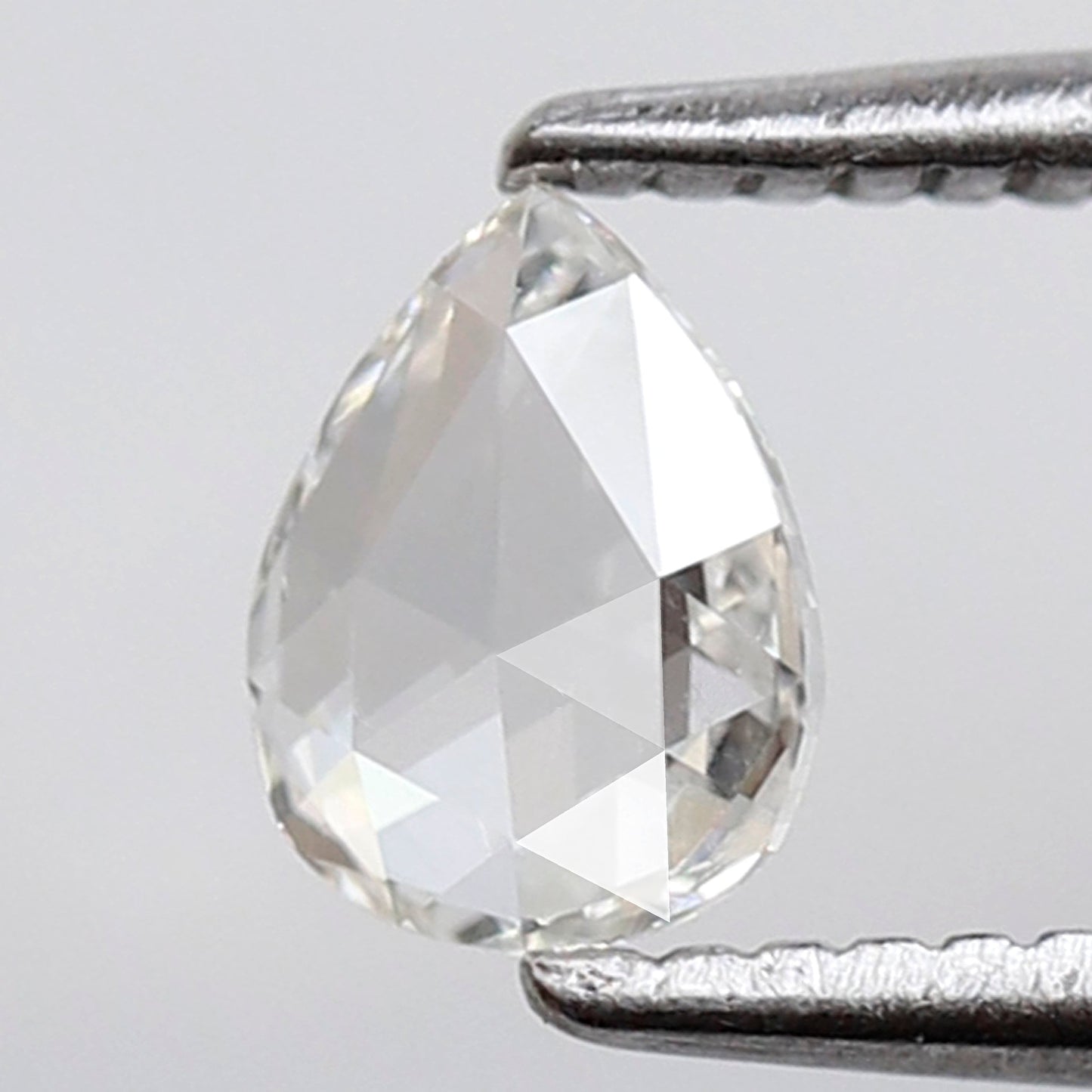 0.29 Carat White Pear Rose Cut Diamond FG VS Clarity