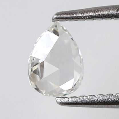 0.29 Carat White Pear Rose Cut Diamond FG VS Clarity