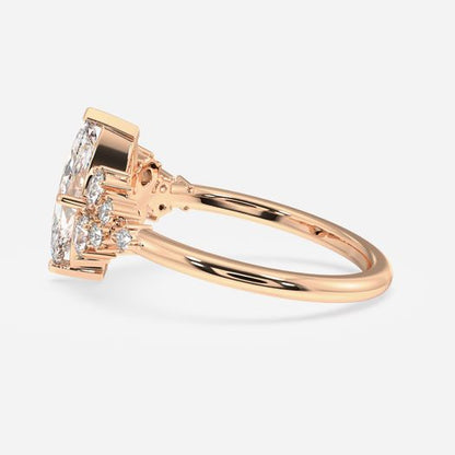 18k Gold 1ct D VVS1 Marquise Engagement Ring Celeste