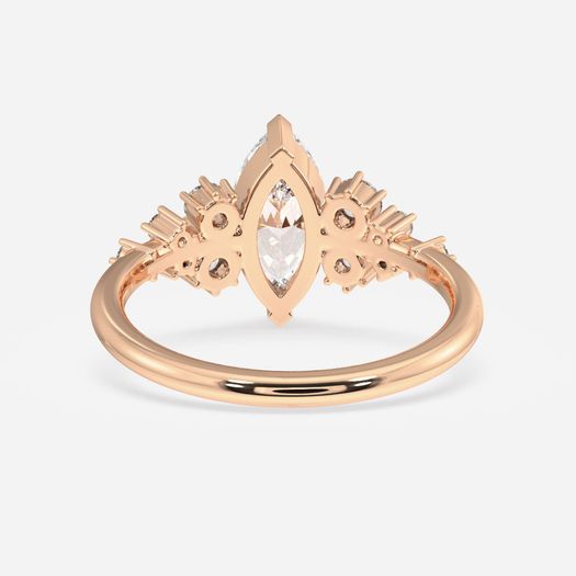 18k Gold 1ct D VVS1 Marquise Engagement Ring Celeste