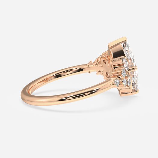 18k Gold 1ct D VVS1 Marquise Engagement Ring Celeste