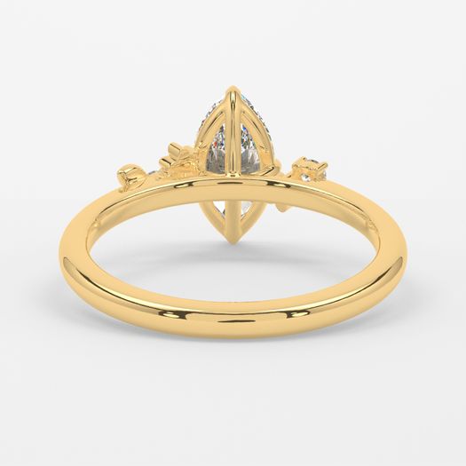 18k Yellow Gold 1 Carat Marquise Engagement Ring Sage