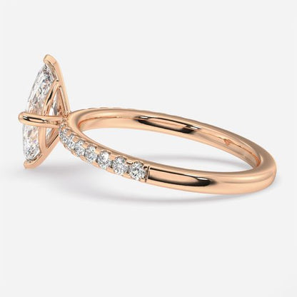 18k Gold 1ct D VVS1 Marquise Engagement Ring Julia