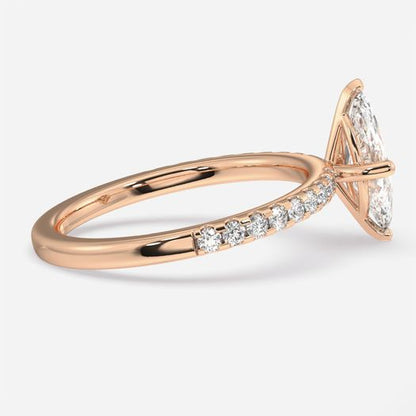 18k Gold 1ct D VVS1 Marquise Engagement Ring Julia