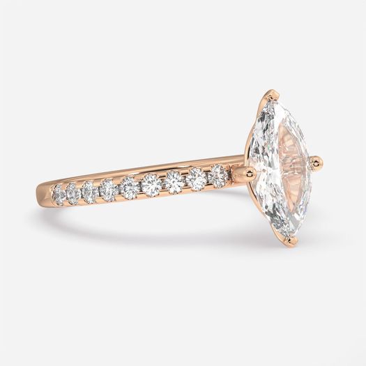 18k Gold 1ct D VVS1 Marquise Engagement Ring Julia