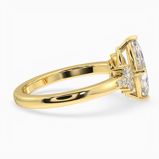 18k Gold 1ct D VVS1 Marquise Engagement Ring Sphinx