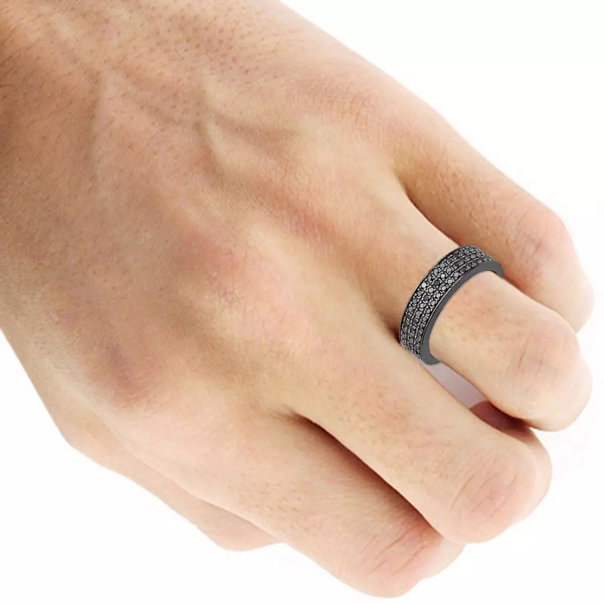 black gold 14k gold ring for men's 