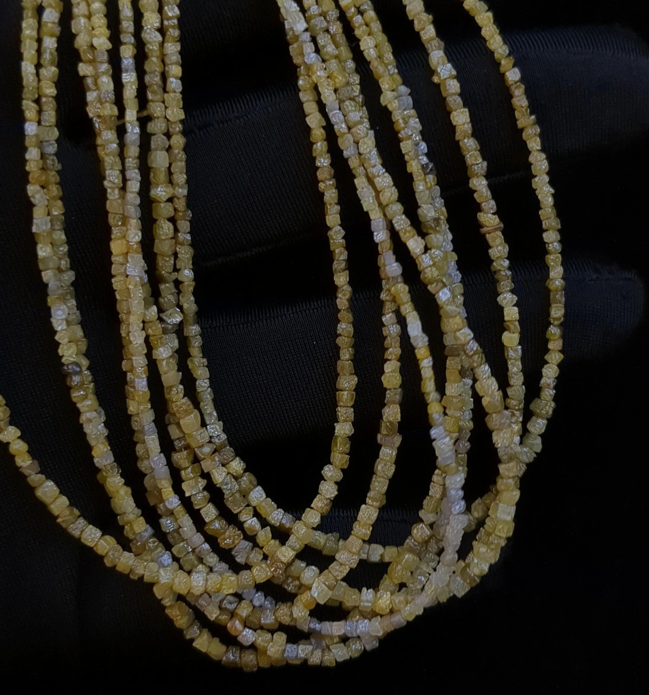 16-inch Multi-Colour Uncut Diamond Cube Beads Jewellery Making