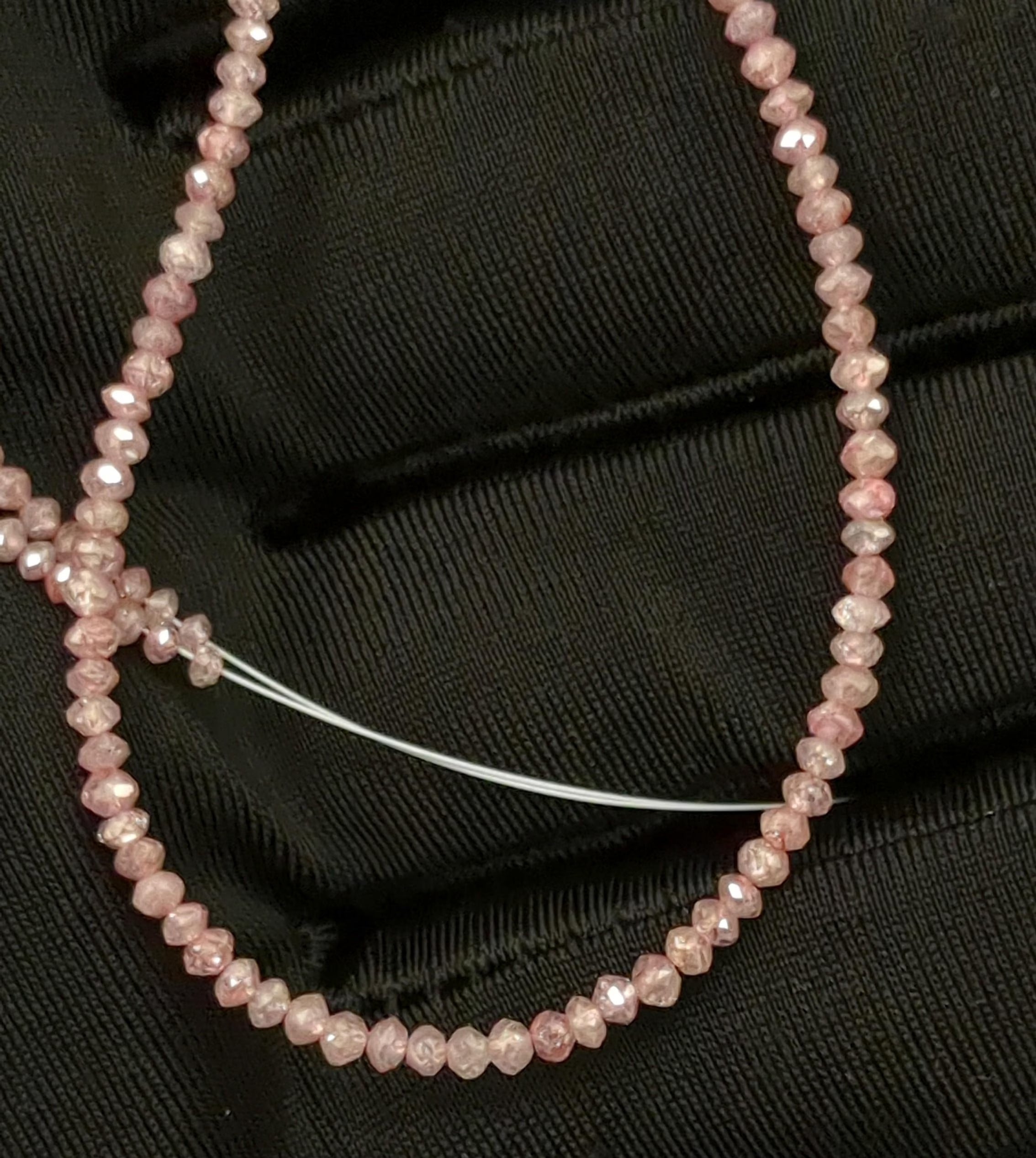 AAA+ Grade Faceted Pink Diamond Beads Handmade Jewellery Making 1.9 - 2.4 mm