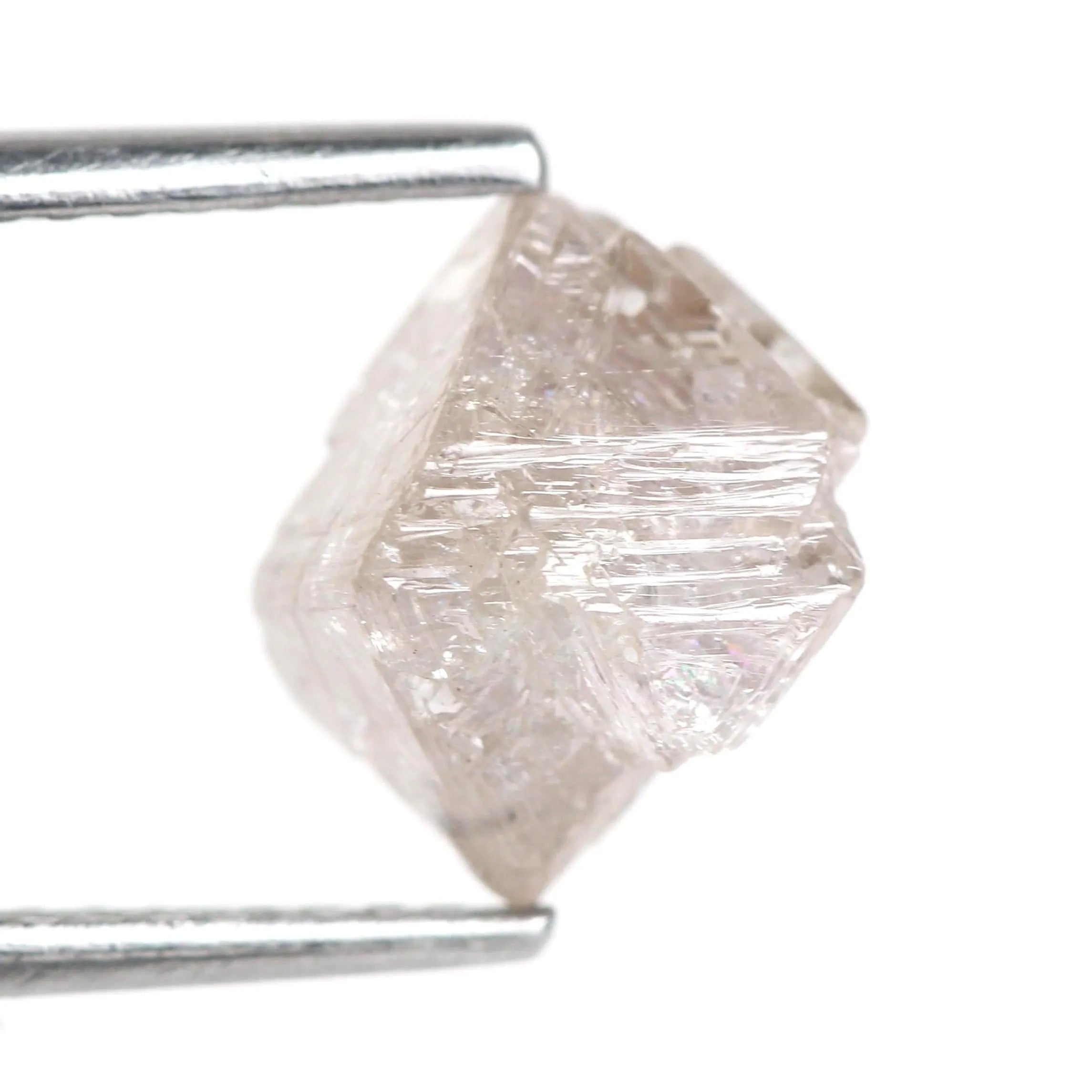 3.34 Carat Very Light Purple Pink Rough Uncut Diamond 7.5 MM