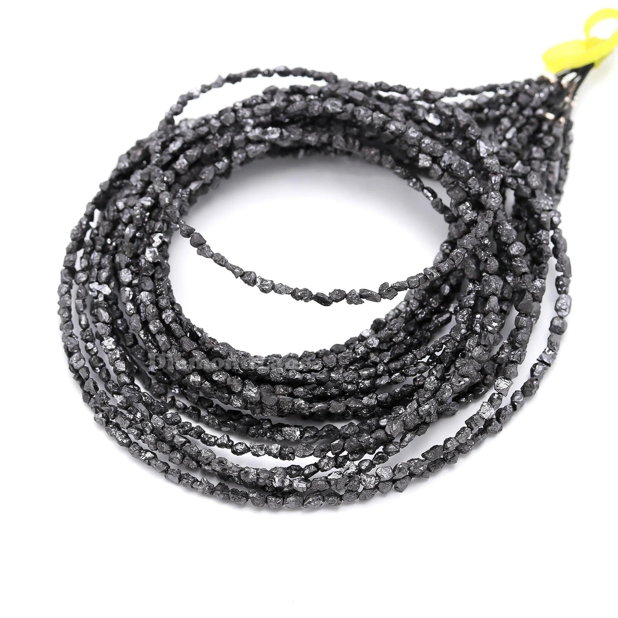 AAA Grade Full Strand Natural Black Rough Diamond Beads 2-3mm