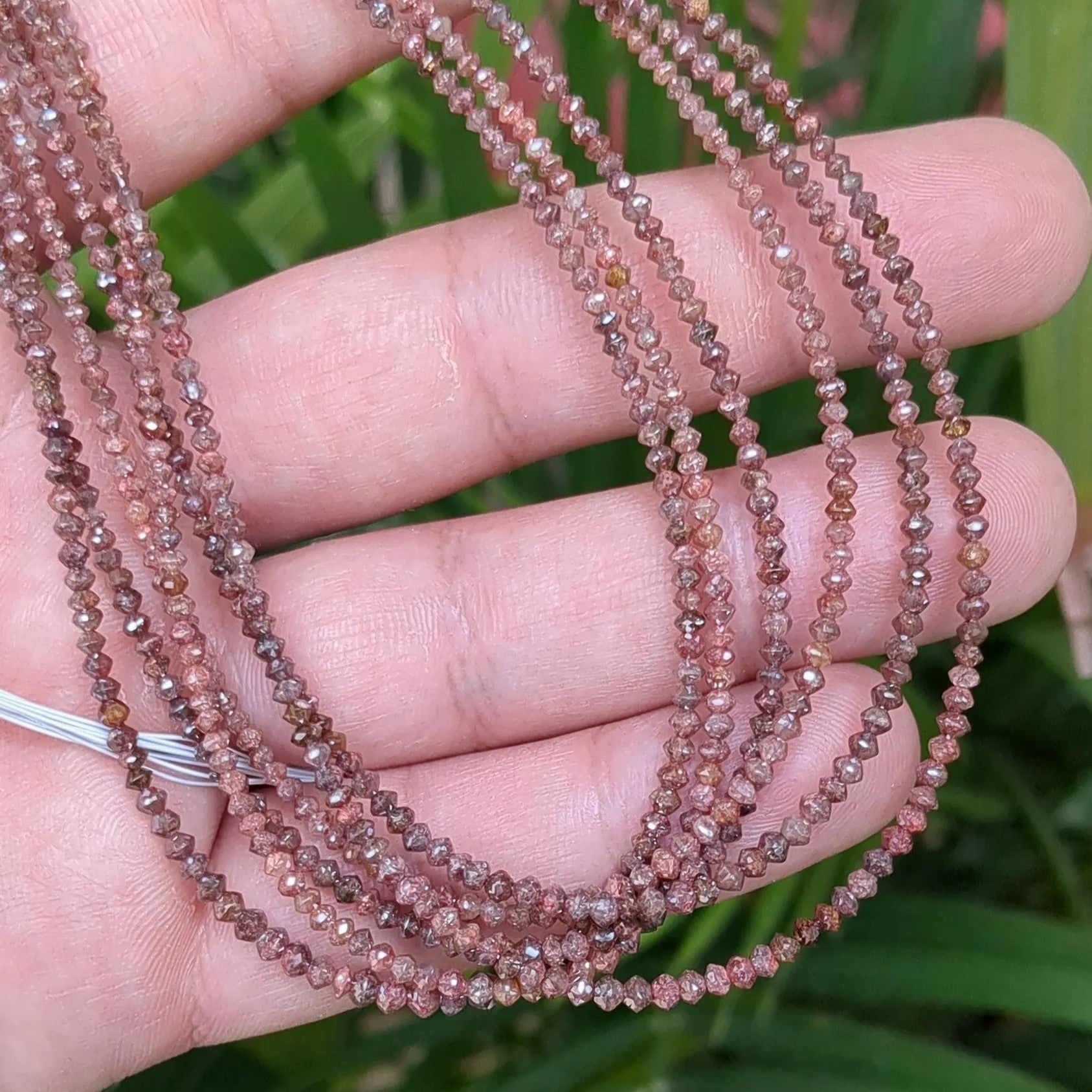 AAA Grade 15 inch Natural Rondelle Faceted Red Diamond Beads