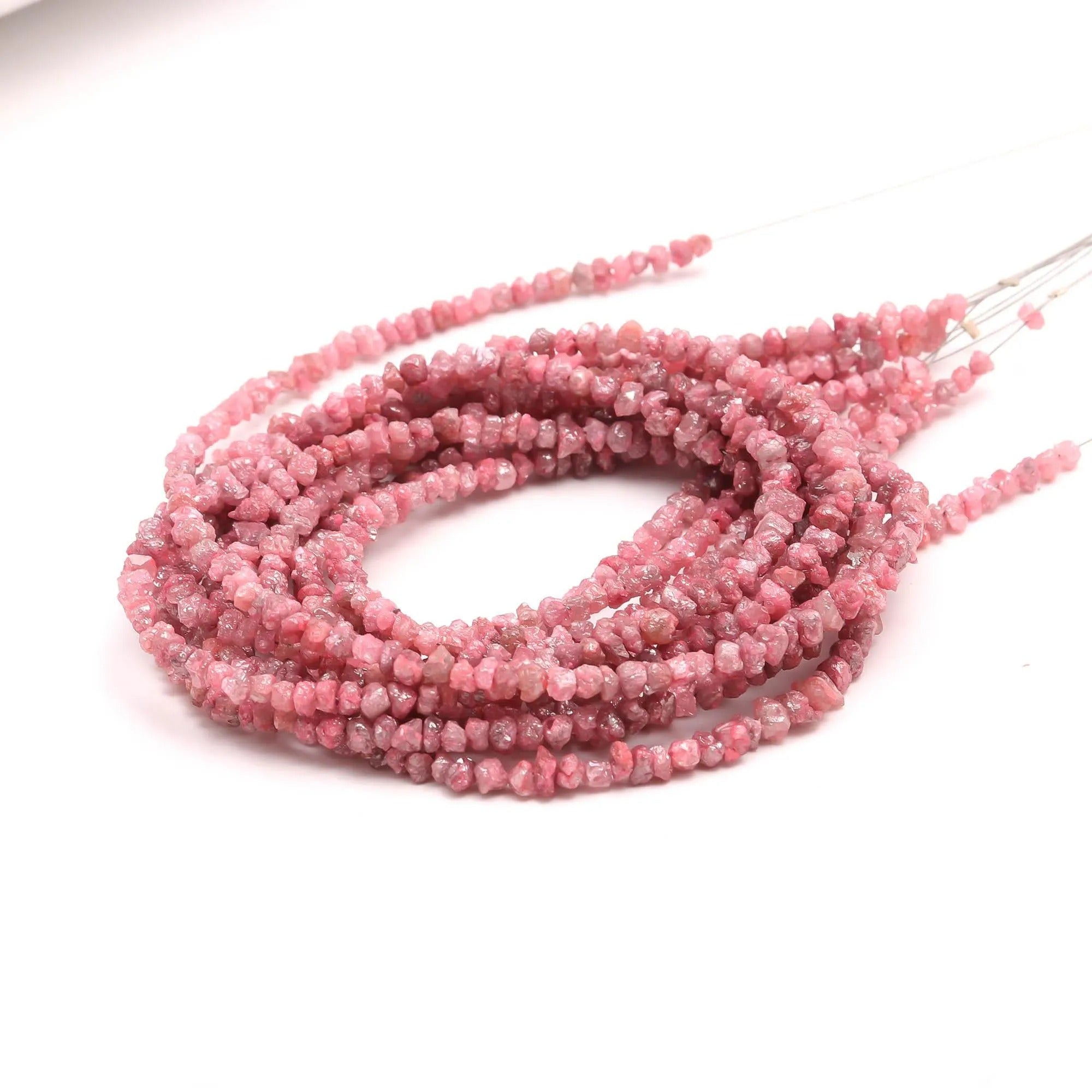 AAA+ Quality Natural Pink Diamond Raw Uncut Beads For Jewellery 4mm